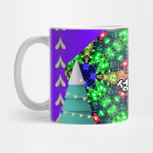 Sparkling Christmas tree pattern. Mug